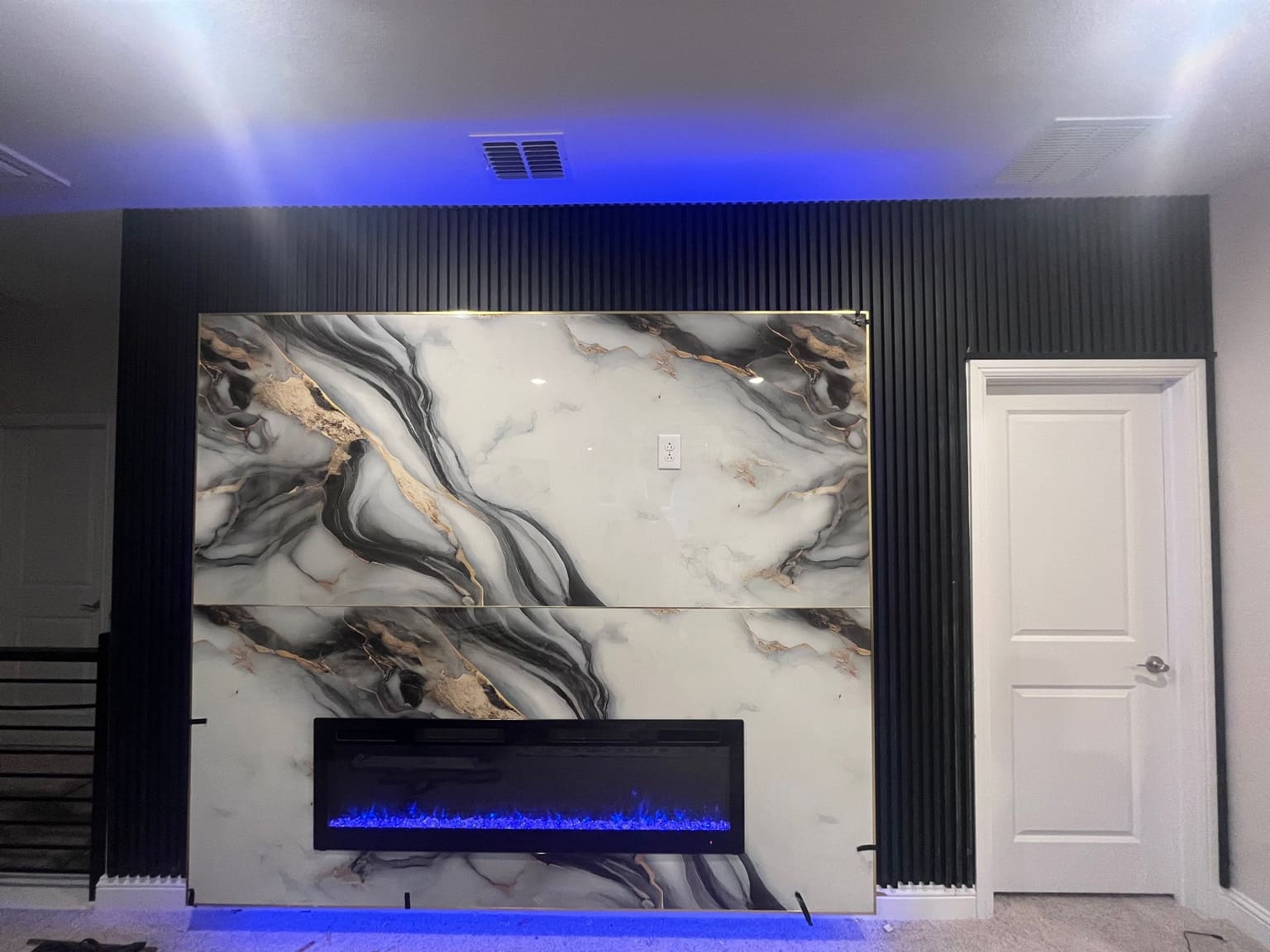 Exposed Beam Gypsum Board Integration Gypsum board installation around exposed structural beams with precise cutting and fitting