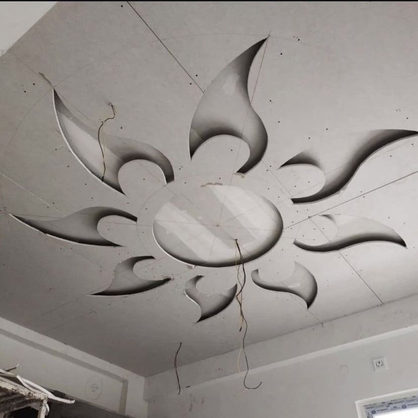 Compact Space Gypsum Board Installation Efficient gypsum board installation in compact space with multi-functional framework and storage integration