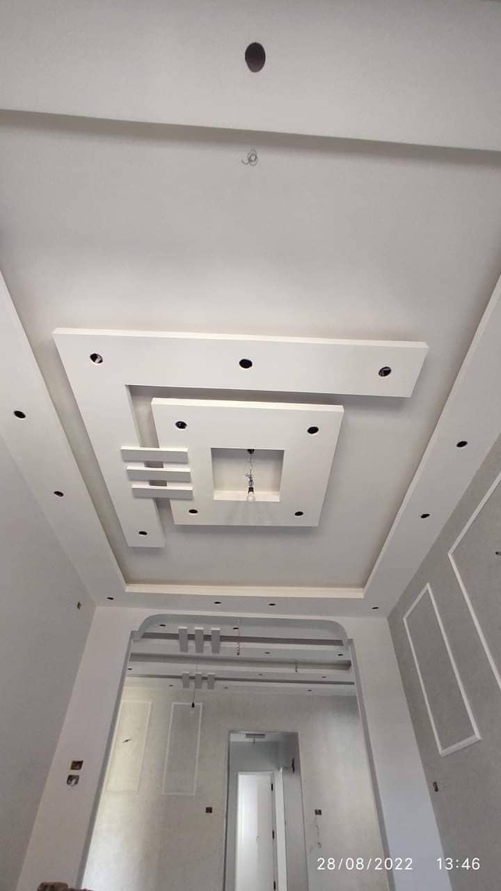 Residential Room Gypsum Board Construction Complete residential room gypsum board construction with walls and ceiling integration